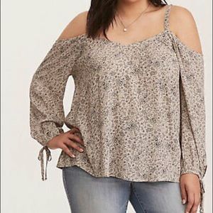 TORRID CREPE COLD SHOULDER FLORAL (TORRID)